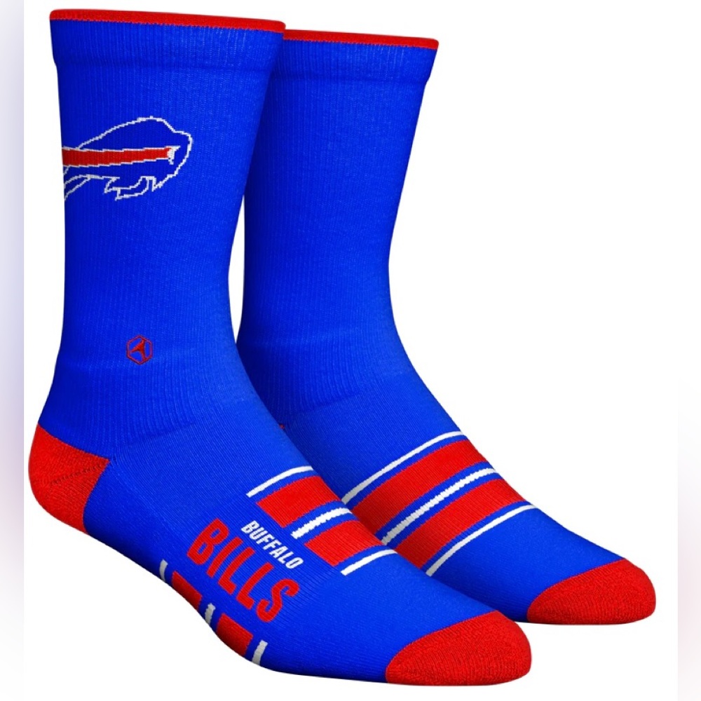 Rockem Socks BUFFALO BILLS Gametime Stripe (Knitted) Sz. L/XL